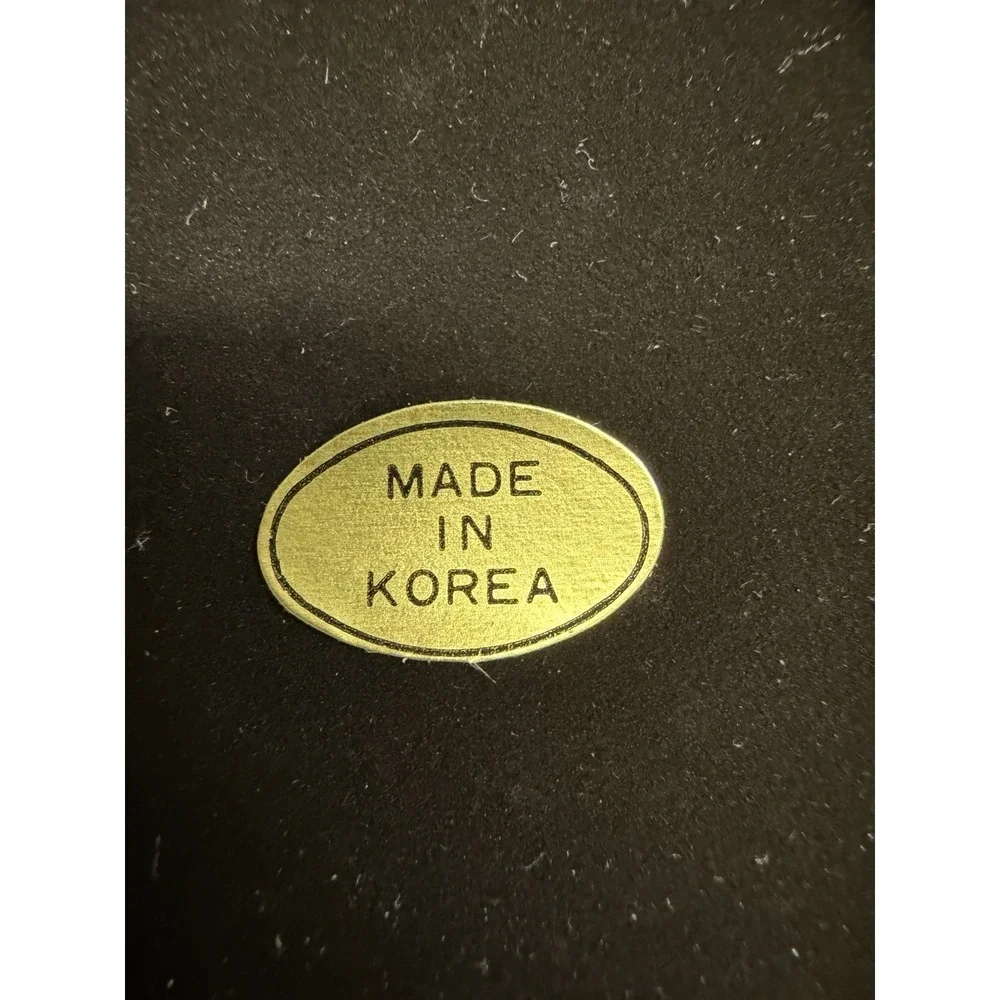 Vintage Heritage Solid Brass 5x7 Photo Frame Gold Ribbed Korea w/ Original Box